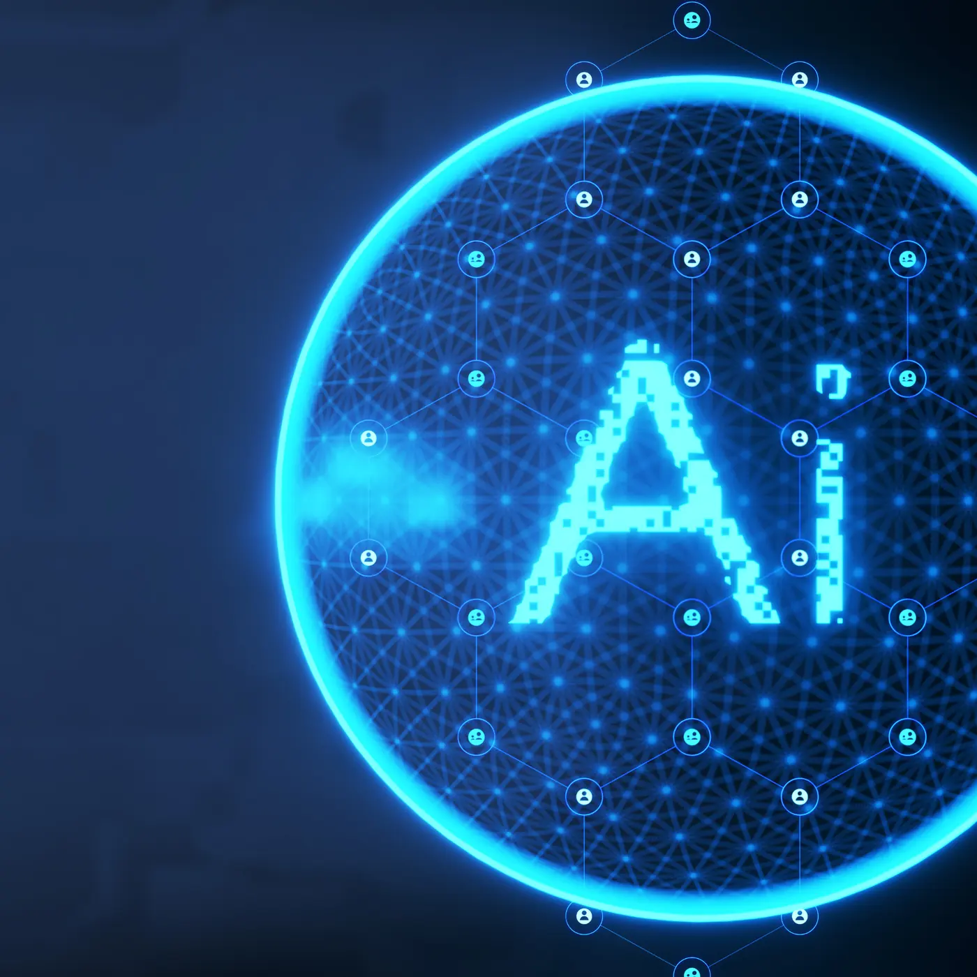 Abstract illustration of an AI network