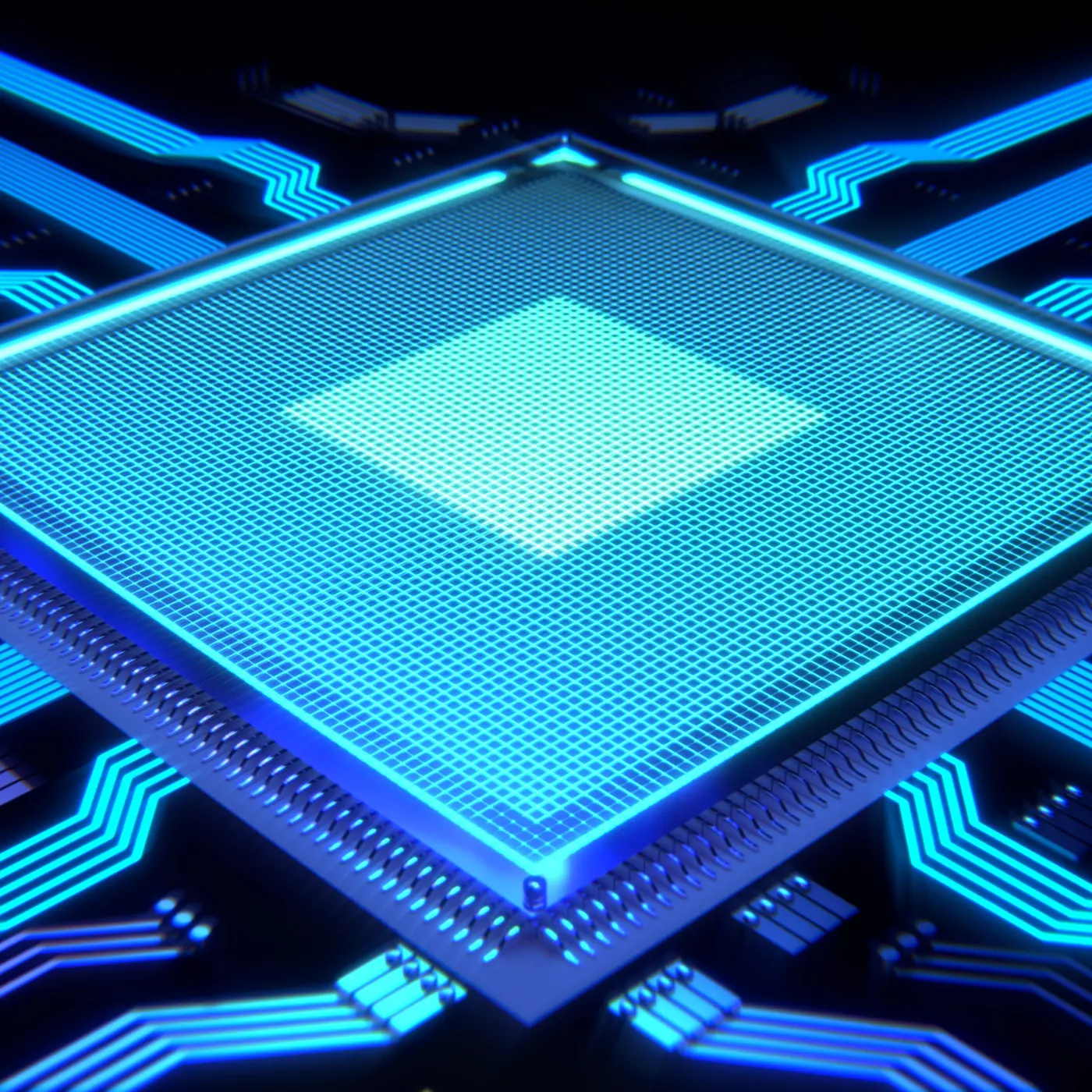 Illuminated processor on a circuit board
